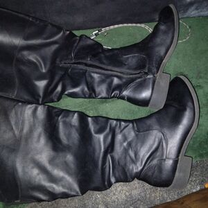 American Eagle by Payless Black Over the Knee Boots